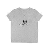 Coffee - Camp Fire - Ladies' V-Neck T-Shirt