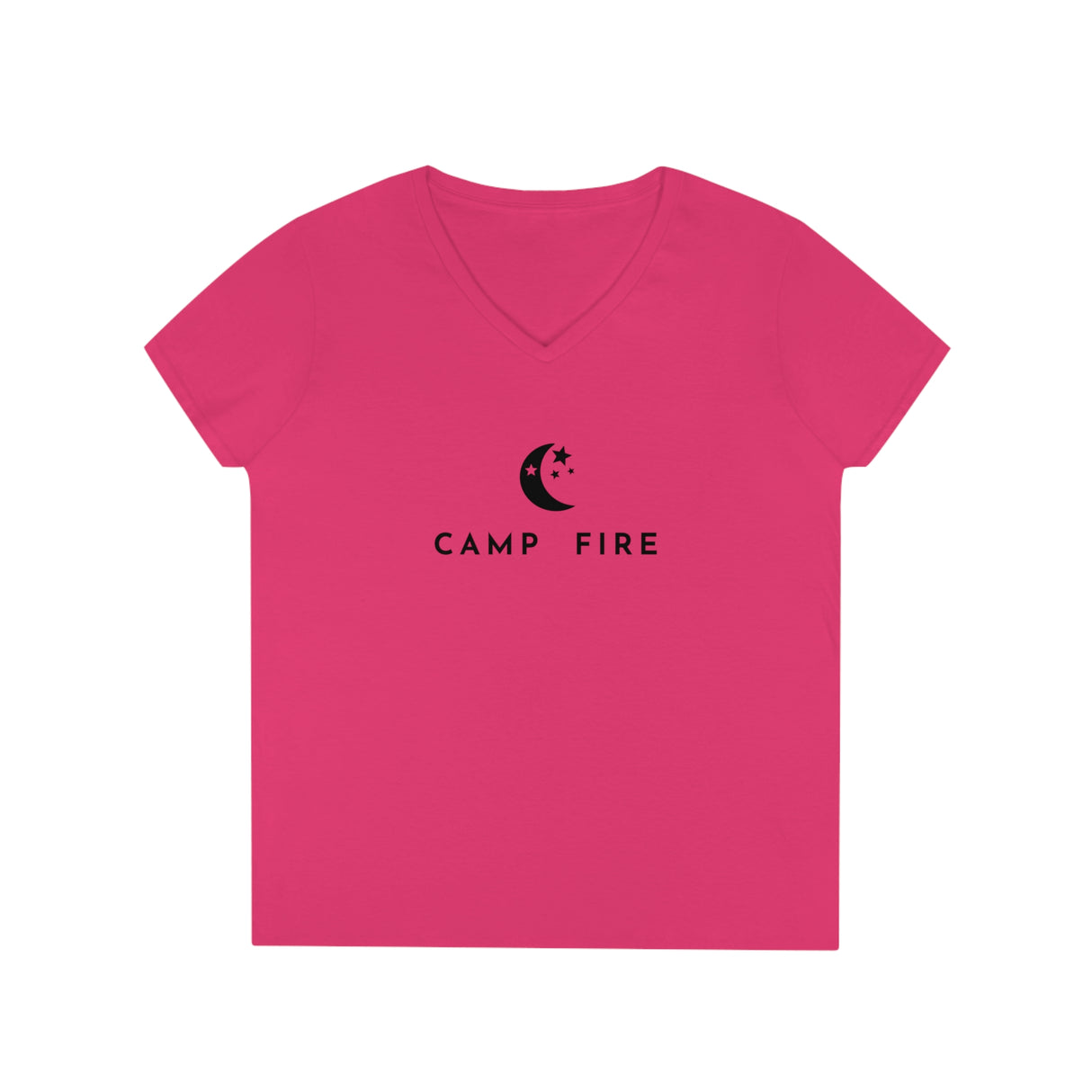 Moon Stars - Camp Fire - Ladies' V-Neck T-Shirt