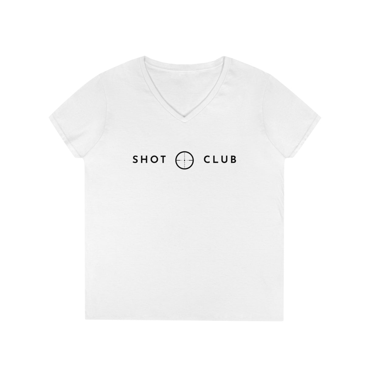 Crosshairs 2 Shot Club - Ladies' V-Neck T-Shirt