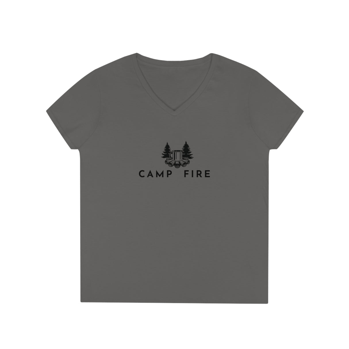 Coffee - Camp Fire - Ladies' V-Neck T-Shirt