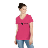 Wisconsin Hunt Camp - Ladies' V-Neck T-Shirt