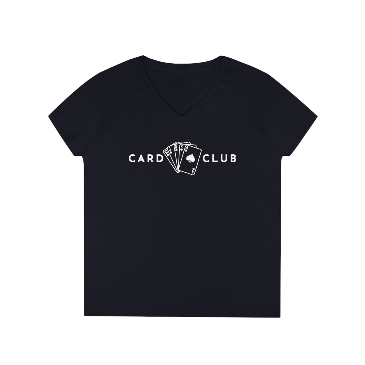 Playing Cards Spades - Card Club - Ladies' V-Neck T-Shirt