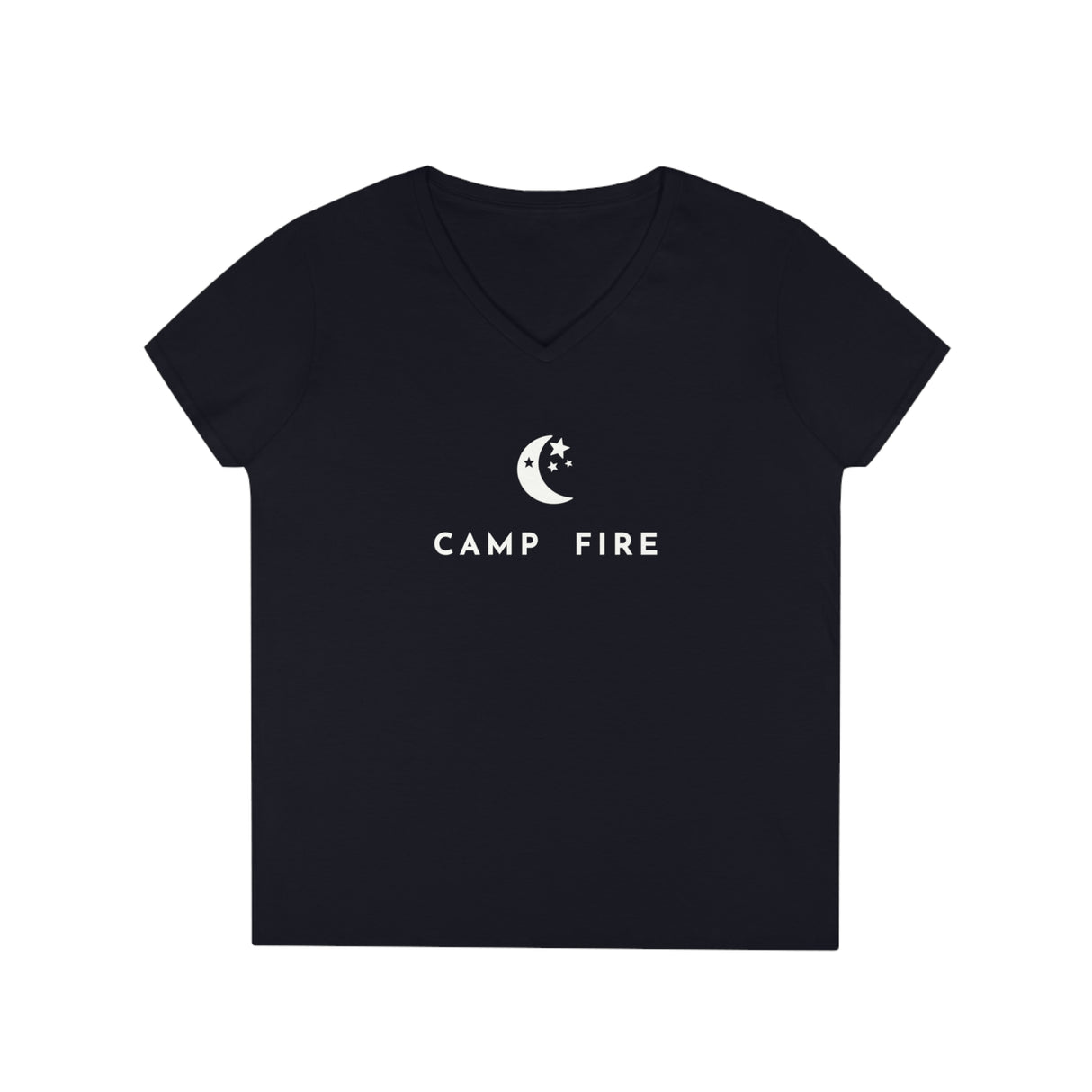 Moon Stars - Camp Fire - Ladies' V-Neck T-Shirt