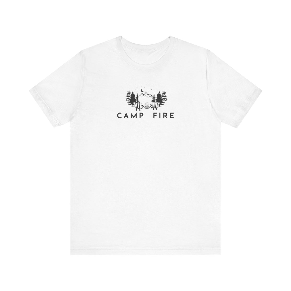 Mountains Trees - Camp Fire T-Shirt