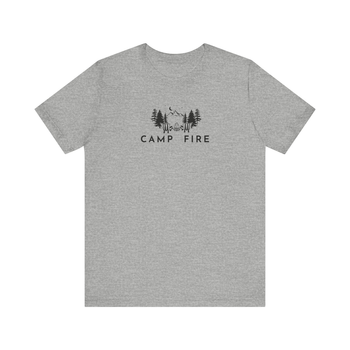 Mountains Trees - Camp Fire T-Shirt