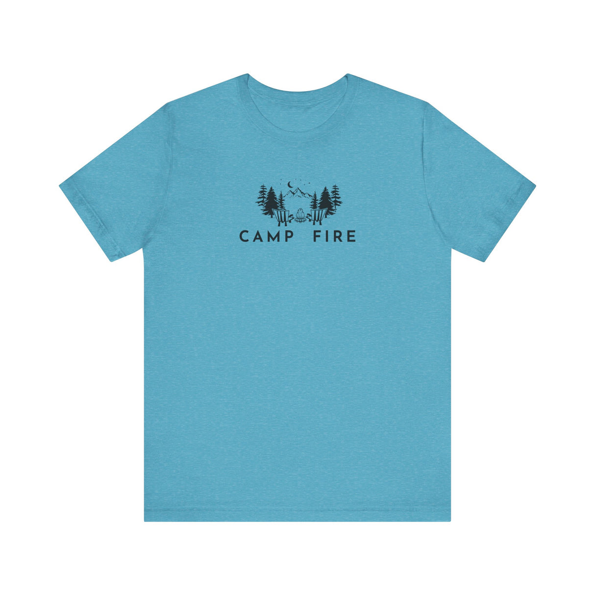 Mountains Trees - Camp Fire T-Shirt