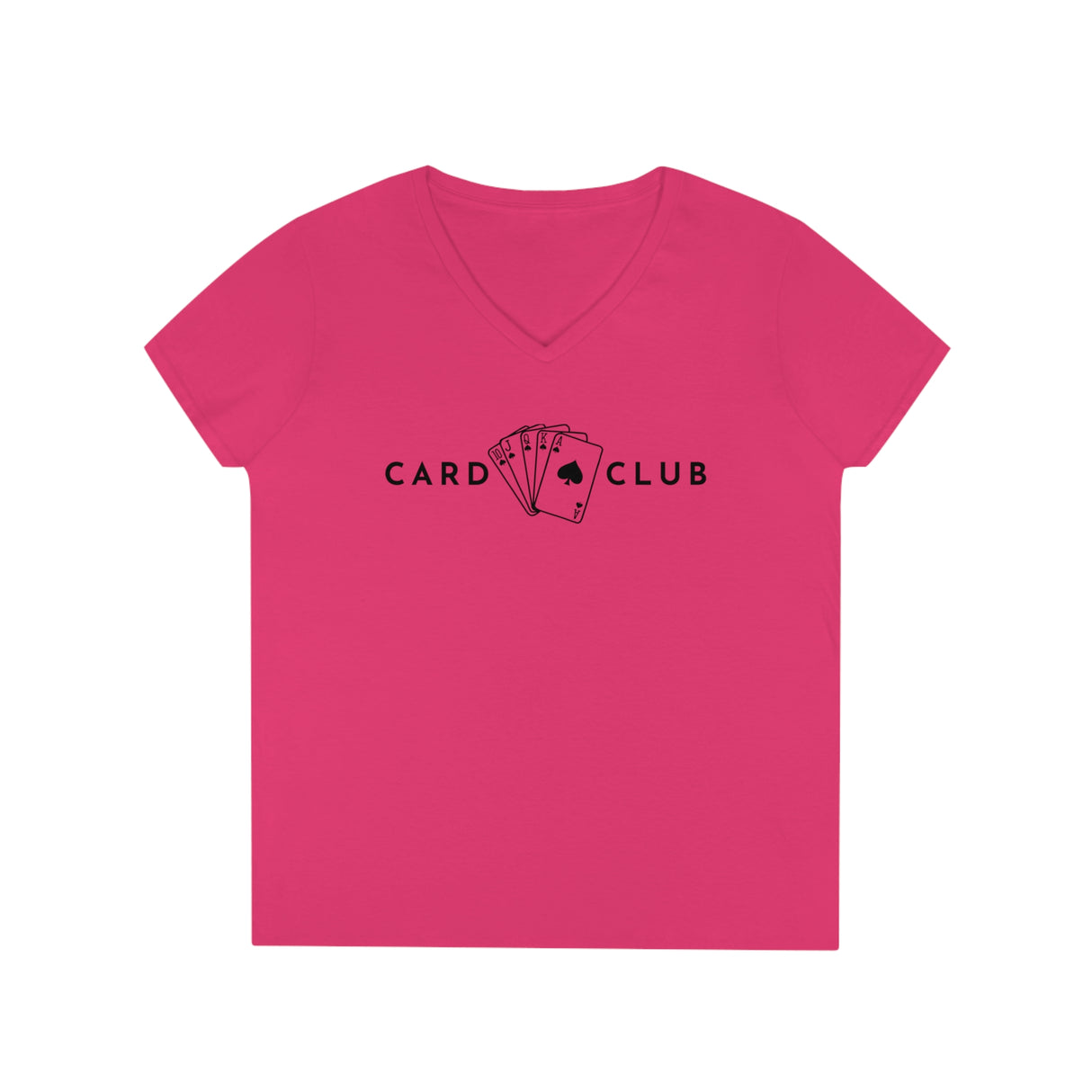 Playing Cards Spades - Card Club - Ladies' V-Neck T-Shirt