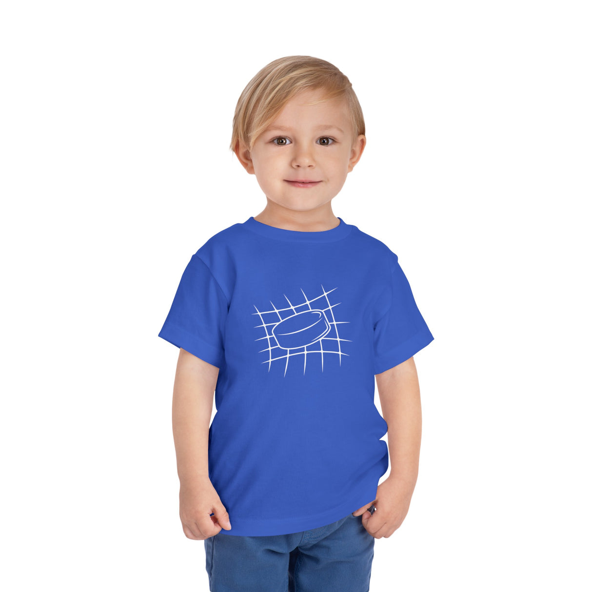 Hockey Puck in Net Profile - Toddler Short Sleeve Tee