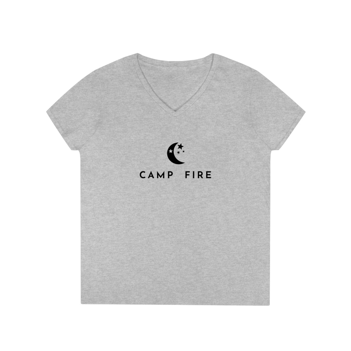 Moon Stars - Camp Fire - Ladies' V-Neck T-Shirt