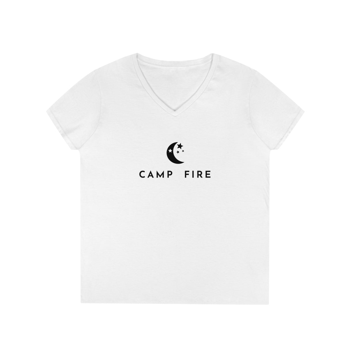 Moon Stars - Camp Fire - Ladies' V-Neck T-Shirt