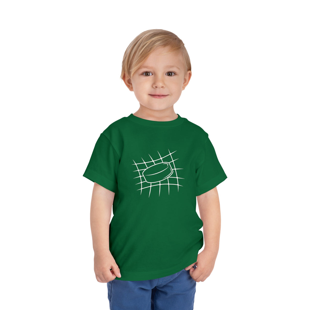 Hockey Puck in Net Profile - Toddler Short Sleeve Tee