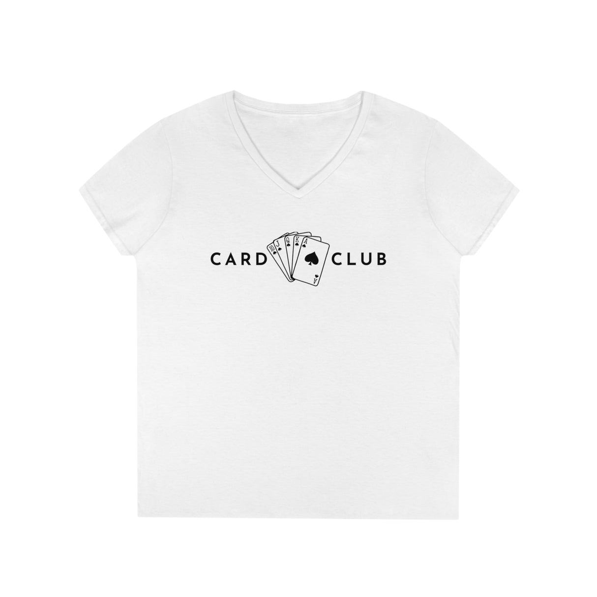 Playing Cards Spades - Card Club - Ladies' V-Neck T-Shirt