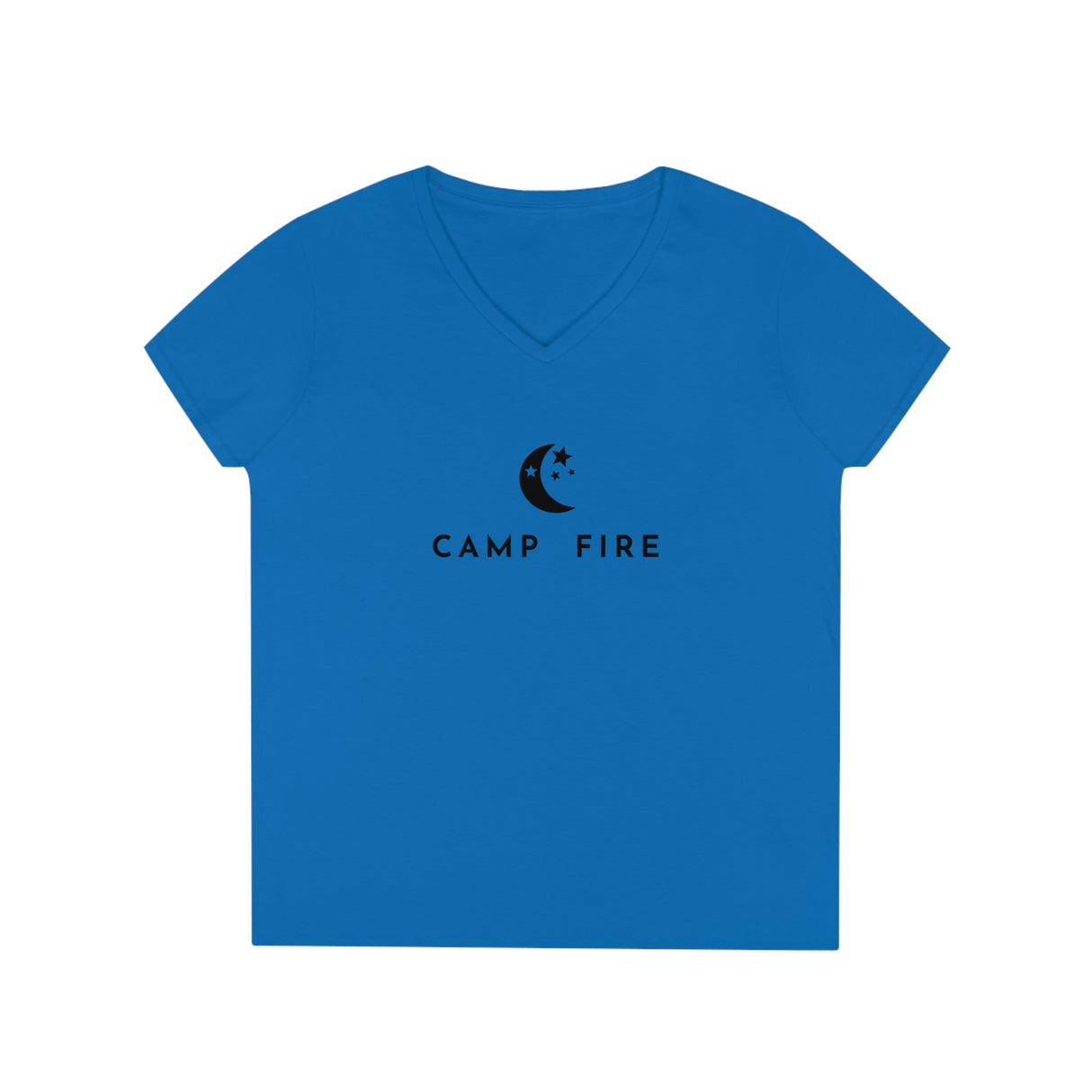 Moon Stars - Camp Fire - Ladies' V-Neck T-Shirt