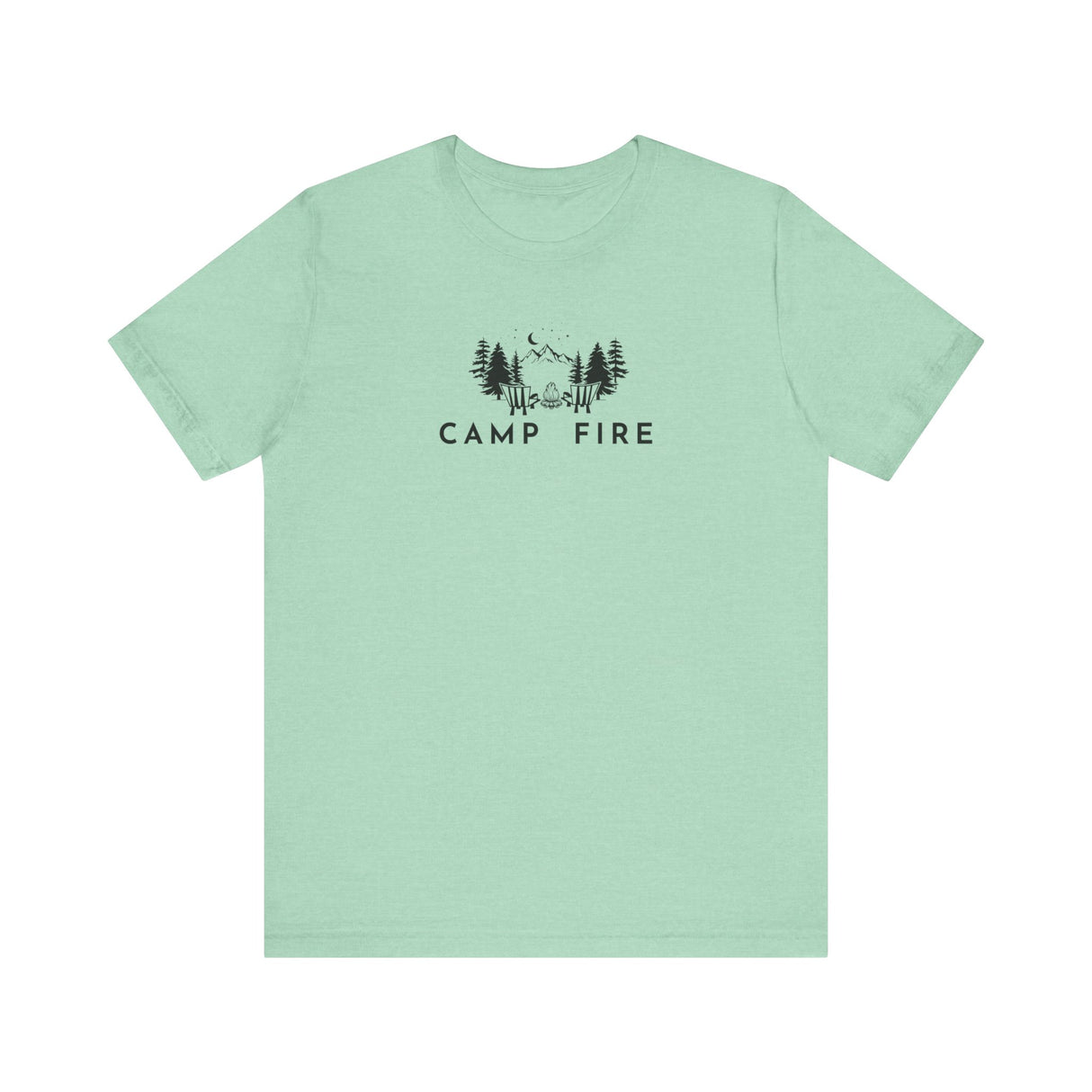 Mountains Trees - Camp Fire T-Shirt