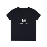 Coffee - Camp Fire - Ladies' V-Neck T-Shirt