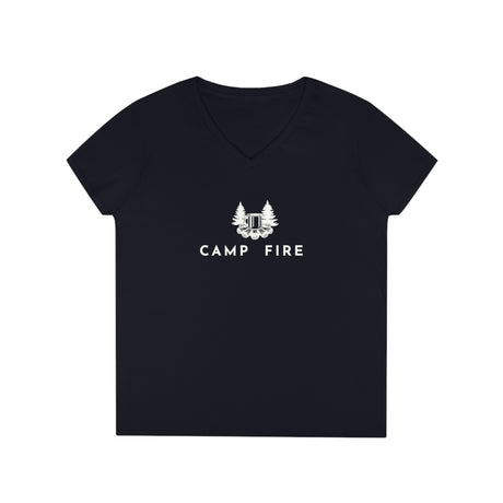 Coffee - Camp Fire - Ladies' V-Neck T-Shirt